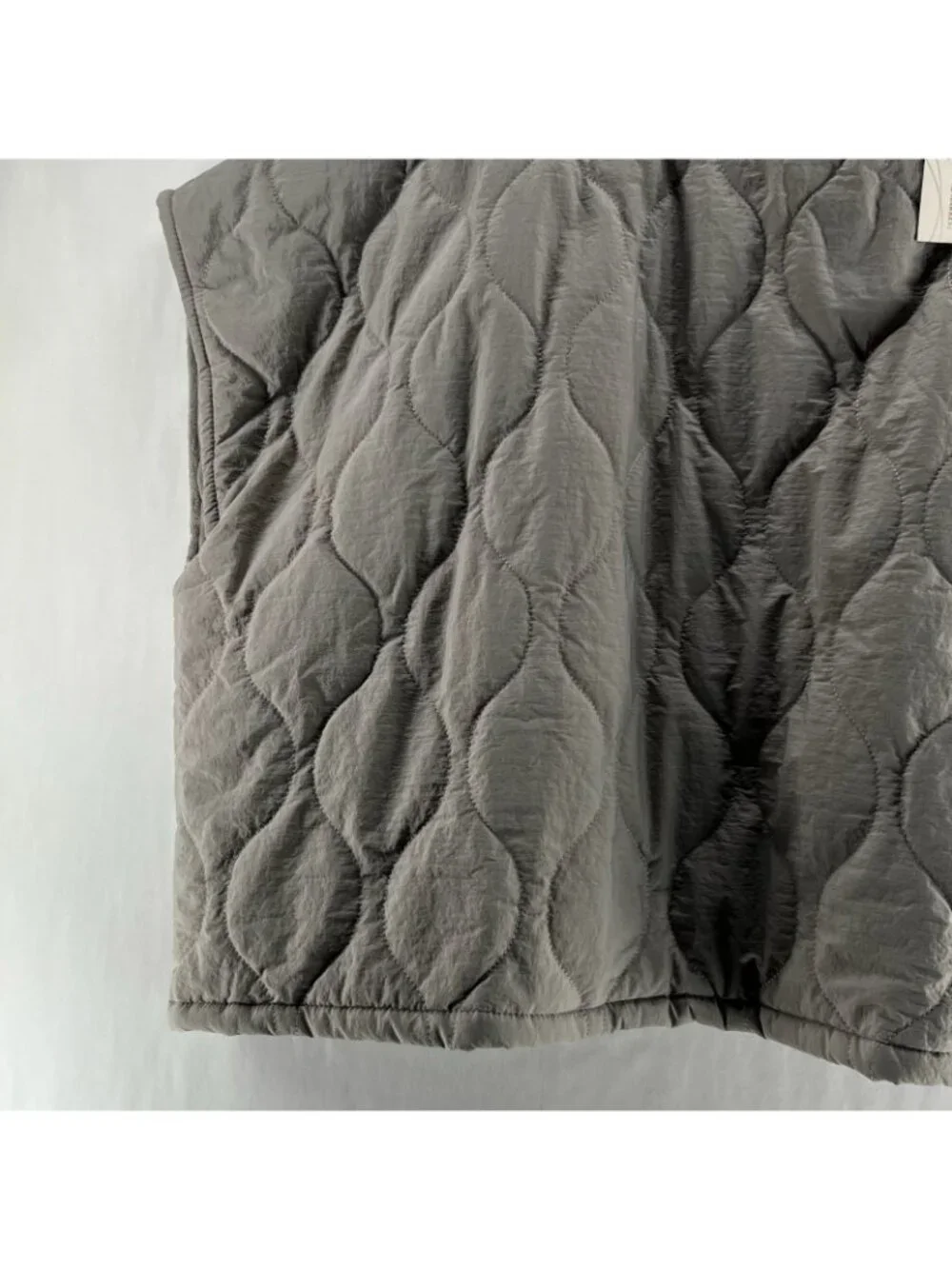 World Market Quilted Fleece Cowl Neck Poncho Womens One Size Oversized Boxy Gray - Picture 8 of 13